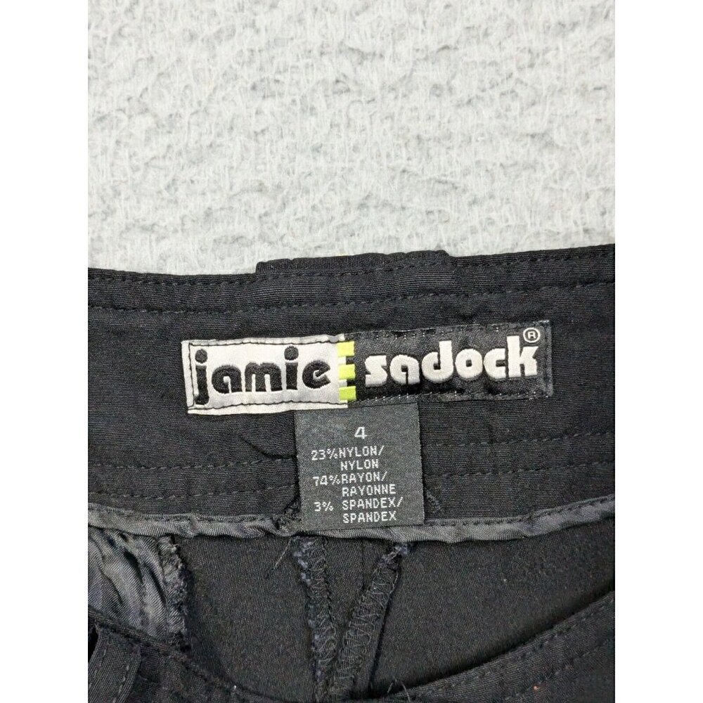 Jamie Sadock Pants Womens 4 Golf Capri Cropped Nylon Rayon Stretch Black - Picture 3 of 16